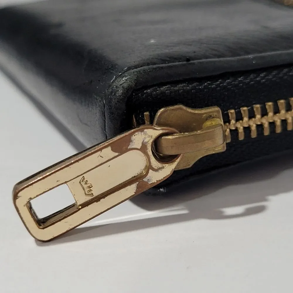 Juicy Couture Black Wallet with Gold Accents